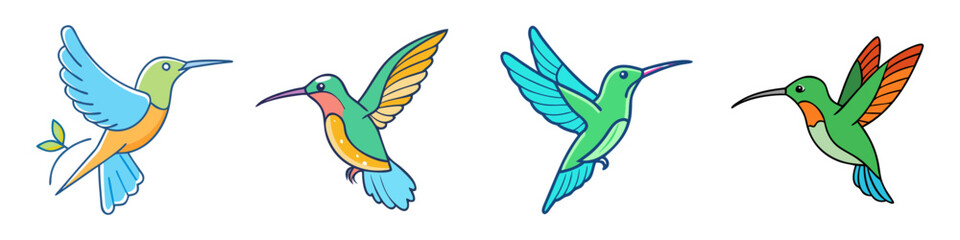 hummingbird vector icon, animals vector illustration - simple illustration of hummingbird perfect for logos, and animals-themed designs.