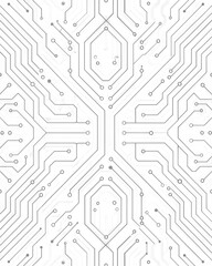 white circuit board pattern background