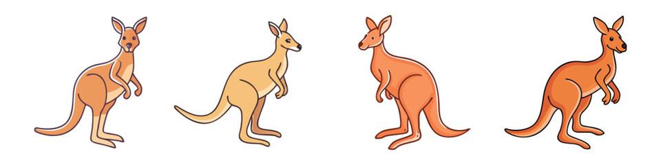 kangaroo vector icon, animals vector illustration - simple illustration of kangaroo perfect for logos, and animals-themed designs.