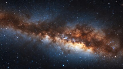 Fototapeta premium Milky Way Galaxy Illuminates Breathtaking Starry Night Sky