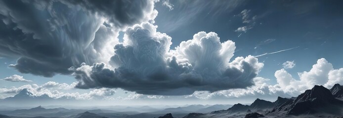 Low-hanging stratus clouds covering the earth in a cool blue-gray hue, stratus, cool
