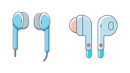 earbuds 02 vector icon, electronics vector illustration - simple illustration of earbuds 02 perfect for logos, and electronics-themed designs.