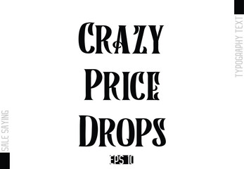 Obraz premium Sale Template Design Banner Typography Text Crazy Price Drops