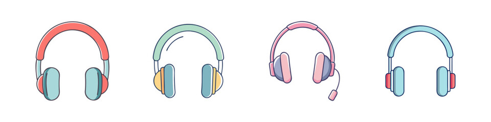 headphones 01 vector icon, electronics vector illustration - simple illustration of headphones 01 perfect for logos, and electronics-themed designs.
