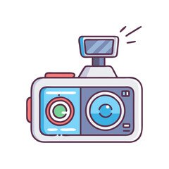 car dashcam vector icon, electronics vector illustration - simple illustration of car dashcam perfect for logos, and electronics-themed designs.