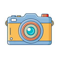 digital camera vector icon, electronics vector illustration - simple illustration of digital camera perfect for logos, and electronics-themed designs.