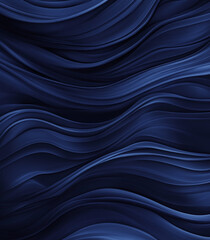Fototapeta premium A luxurious navy blue silk satin texture with gentle folds and flowing waves. Dark shades blend into a smooth gradient for an elegant design backdrop.