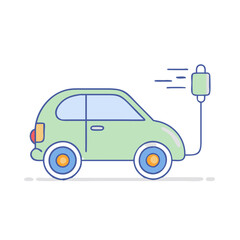 electric car vector icon, electronics vector illustration - simple illustration of electric car perfect for logos, and electronics-themed designs.