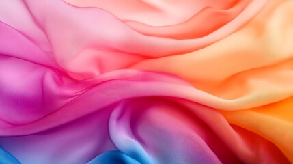 Fototapeta premium Blurred Flowing Fabric in Soft Pastel Tones with Elegant Motion and Copy Space