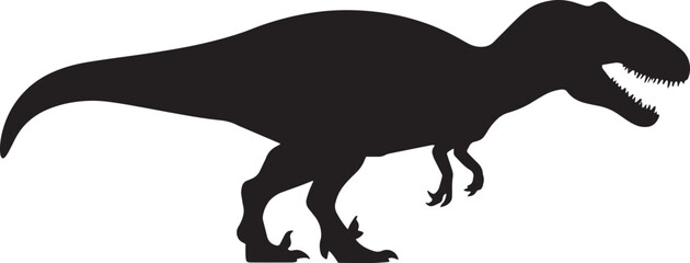 Dinosaur silhouette victor design with white background © Masud
