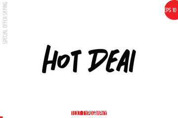 Hot Deal. Special Offer Text Banner Design Typography Template