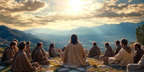 The significance of the mountaintop setting emphasizes the sacredness of the message.