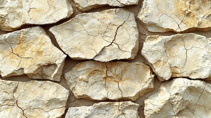 Fototapeta premium Cracked Earth: A dry, cracked desert floor with deep crevices spreading like spiderwebs across the dusty ground