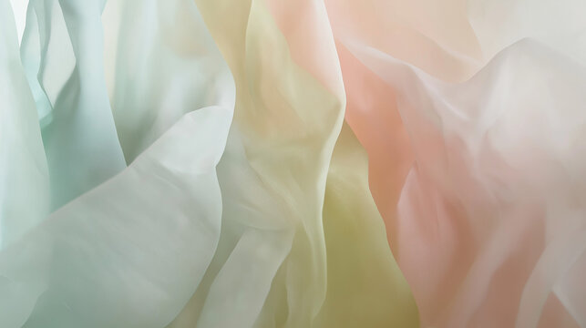 Calming Abstract Composition with Flowing Shapes - Generative AI Image