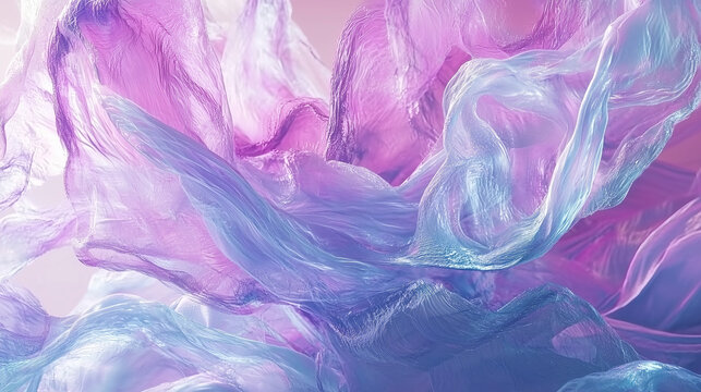 Calming Abstract Composition with Flowing Shapes - Generative AI Image