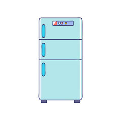 refrigerator vector icon, electronics vector illustration - simple illustration of refrigerator perfect for logos, and electronics-themed designs.