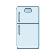 refrigerator vector icon, electronics vector illustration - simple illustration of refrigerator perfect for logos, and electronics-themed designs.