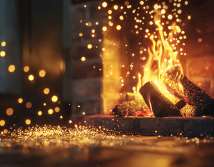 Cozy Fireplace Glow