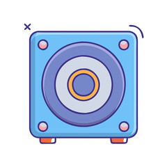 subwoofer vector icon, electronics vector illustration - simple illustration of subwoofer perfect for logos, and electronics-themed designs.