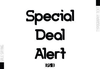 Sale Template Design Banner Typography Text Special Deal Alert