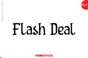 Special Offer Text Banner Design Typography Template  Flash Deal