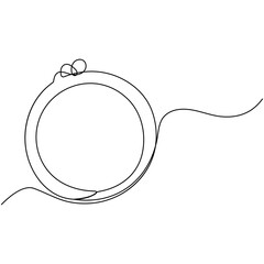 Wedding ring icon  single line art, continuous one line drawing of  Isolated outline vector art