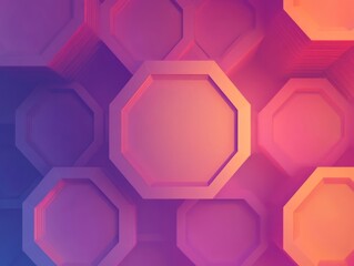 Abstract Octagonal Geometric Pattern Gradient Design
