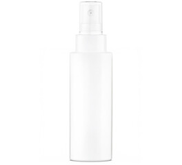 A white bottle with a spray nozzle on a white background.