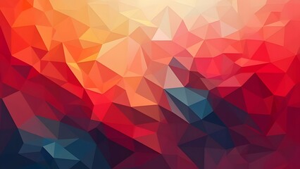 Obraz premium Abstract Red Polygonal Background, Dynamic Colorful Geometric Shapes and Gradients
