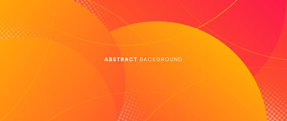 Abstract gradation background with overlapping circle patterns in orange.	