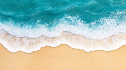 Obraz premium Breathtaking Aerial View of Tranquil Ocean Waves and Pristine Shoreline