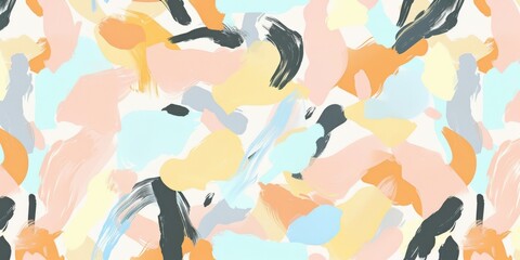 Fototapeta premium Colorful abstract brushstroke pattern with pastel and bold shades