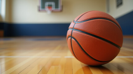 Fototapeta premium basketball ball in the basket