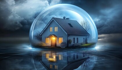 Conceptual illustration of protection for residential properties.