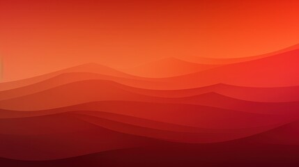 Abstract red landscape with layered waves and gradient hues