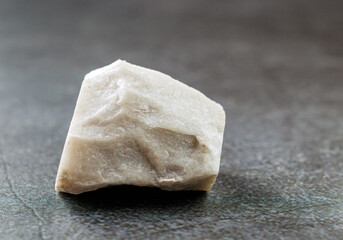 Close-up of marble stone on gray background
