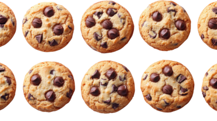 Chocolate biscuits isolated on white background 