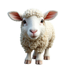 Naklejka premium A sheep is a domesticated mammal with a distinctive appearance