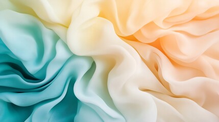 Obraz premium Organic Gradient Waves Blending in Soft Pastel Tones