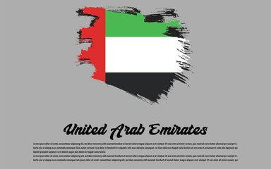 Happy independence day of Kuwait with vintage style brush flag background