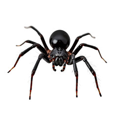 Fototapeta premium A large, dark-colored spider with a distinctive abdomen and long, thin legs