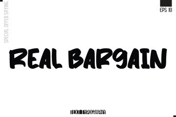 Special Offer Typography Text Script Lettering Design Real Bargain