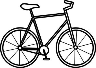 Bicycle Line Art Vector Illustration 