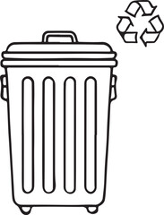 Silhouette of a compost bin, perfect for eco-friendly designs, waste management concepts, gardening projects, and sustainability-themed vector art.