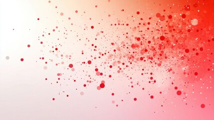 Fototapeta premium Vibrant Red and White Abstract Background with Dynamic Dot Patterns