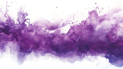 Obraz premium Abstract Purple Watercolor Paint Swirl Design