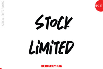  Stock Limited Special Offer Text Banner Design Typography Template