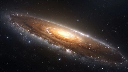Fototapeta premium Panorama milky way galaxy with stars and space dust in the universe 