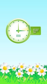 Start of daylight saving time in March with clocks moving forward from 2 am to 3 am.