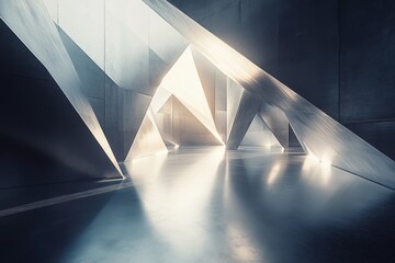 Futuristic Geometric Tech Abstraction